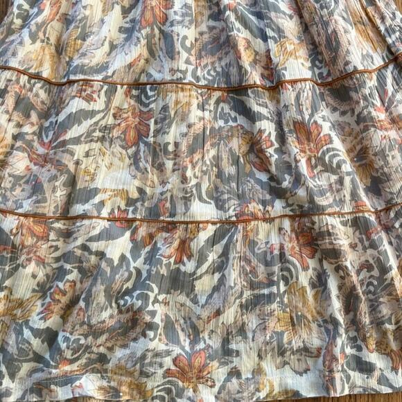 Shyanne Western Festival Tiered Mini Dress Medium Floral Boho Cowgirl India - Picture 7 of 10